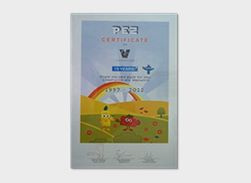 PEZ 15 YEARS OF PARTNERSHIP RECOGNITION